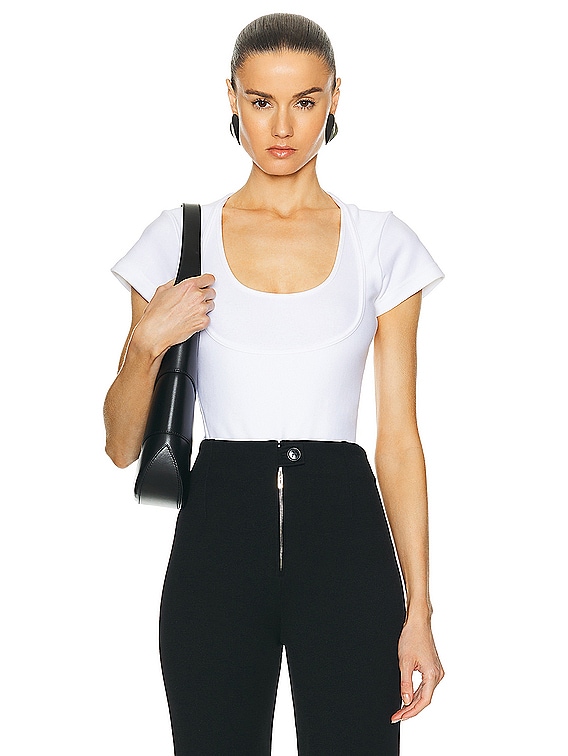 Tシャツ・カットソー ALAIA Halter cotton and viscose bodysuit Halter cotton and viscose bodysuit ALAIA - Nugnes1920