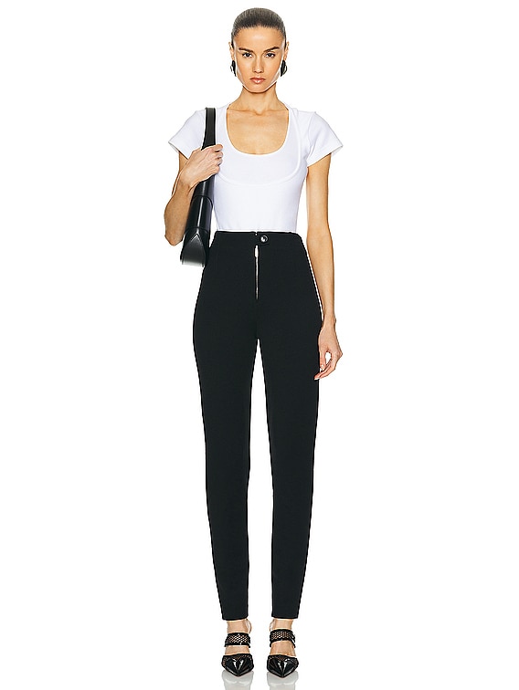 Tシャツ・カットソー ALAIA Halter cotton viscose bodysuit BLANC CASSE Halter cotton and viscose bodysuit ALAIA - Nugnes1920