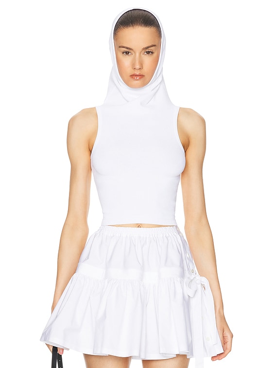 新品ALAÏA ホワイト タンクトップ　値下げ中‼️ ALAÏA Cinched Top in Blanc | FWRD