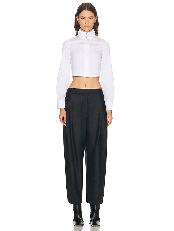 ALAÏA ALAΪA Trimmed Shirt in Blanc | FWRD