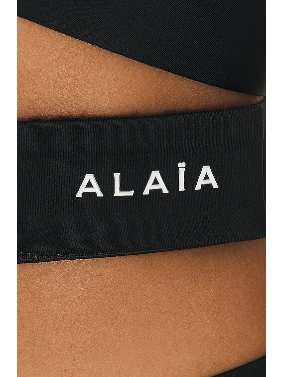 ALAIA アライア ロコ クロスヒキニ セット AA9W00324J0480 995 ALAÏA Criss Cross Bikini Set in Noir Alaïa in Noir Alaia | FWRD