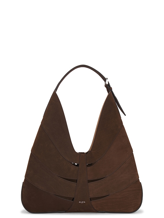 ハンドバッグ ALAIA Suede Hand Tote bag BRUN FONCE ALAÏA Delta Hobo Bag in Brun Fonce | FWRD