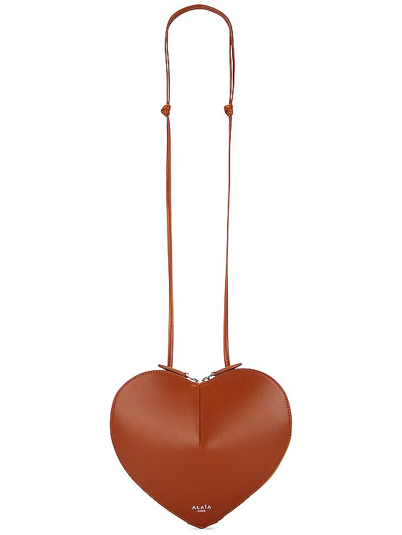 ALAÏA Le Coeur Heart Shoulder Bag in Cognac