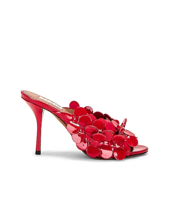 ALAÏA Confetti Mule in Red | FWRD