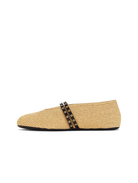 ストラップ可愛い【ALAIA】Paper straw nature ballet flats Alaïa | Paper straw nature ballet flats | Savannahs