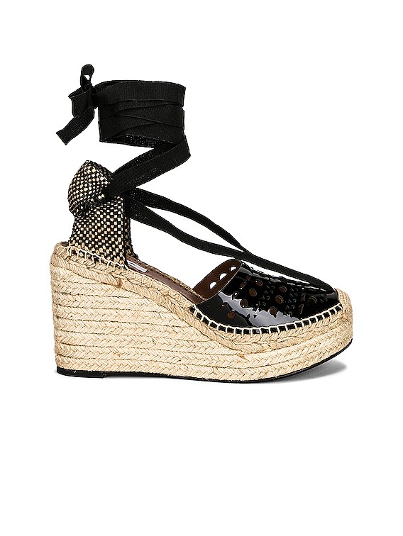 ALAÏA Vienne Espadrille Wedges in Noir | FWRD display picture 1
