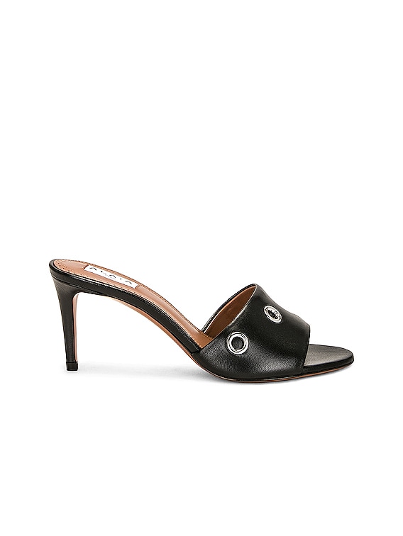 【ALAIA】ラムレザーミュール ブラック ALAÏA Sculpture Mule Sandal in Noir | FWRD