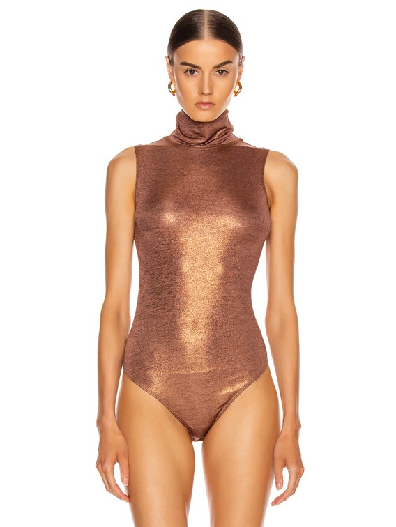 metallic bodysuit