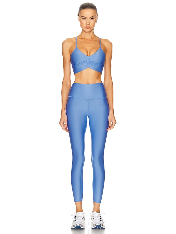 alo Airlift Divine Sports Bra in Crystal Clear Blue | FWRD