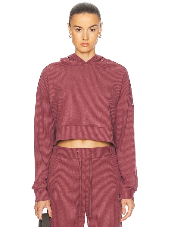 alo Muse Hoodie in Burgundy Truffle Heather | FWRD