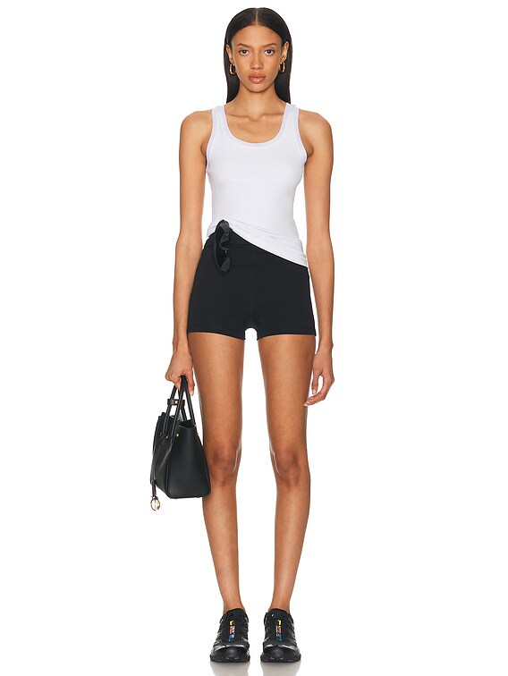 alo Ribbed Mesh Secret Tank Top in White | FWRD alo Ribbed Mesh Secret Tank Top in White | FWRD