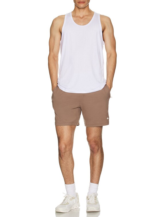 alo 7' Conquer React Performance Short in Mushroom | FWRD