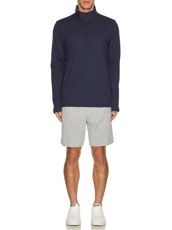 alo Conquer 1/4 Zip Reform Long Sleeve in Navy | FWRD