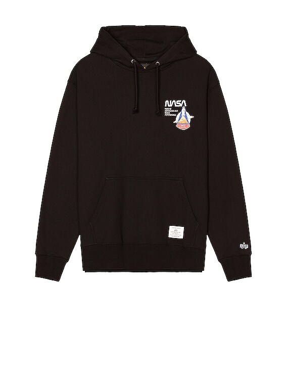 ALPHA INDUSTRIES Nasa Columbia Hoodie in Black FWRD