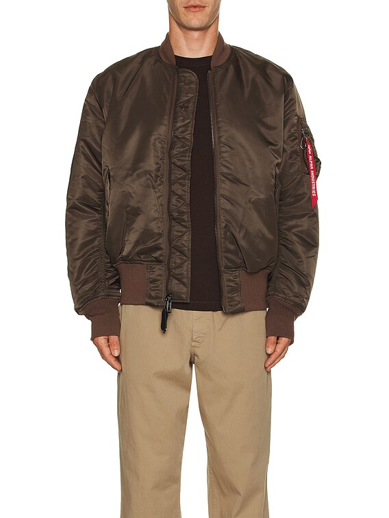 ALPHA INDUSTRIES MA-1 Flight Jacket in Chocolate | FWRD