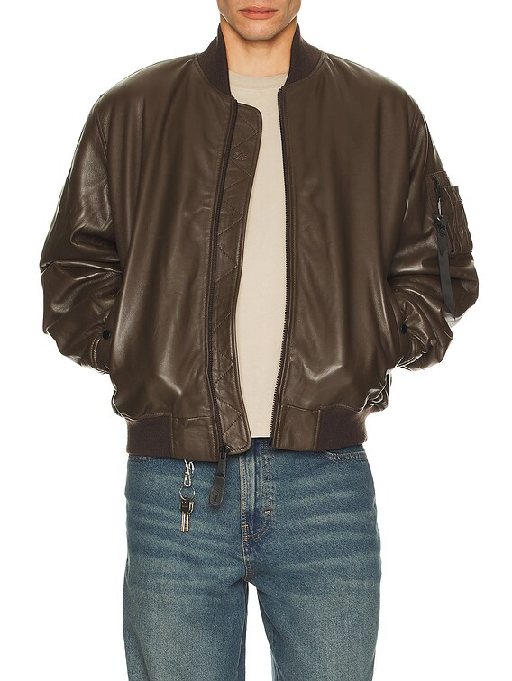 ALPHA INDUSTRIES MA-1レザージャケットGENUINE LEATHER MA-1 FLIGHT JACKET | Alpha Industries