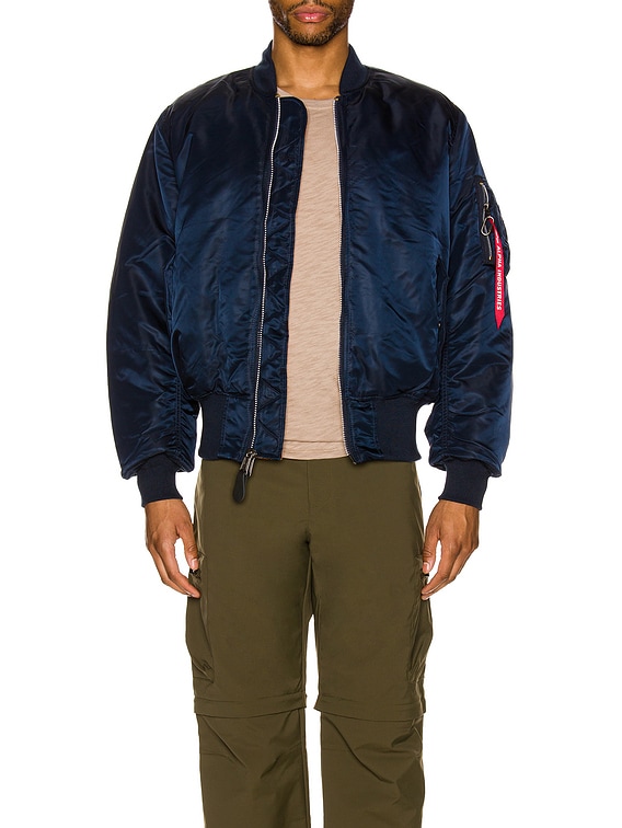 ALPHA INDUSTRIES MA-1 Bomber Jacket in Replica Blue | FWRD