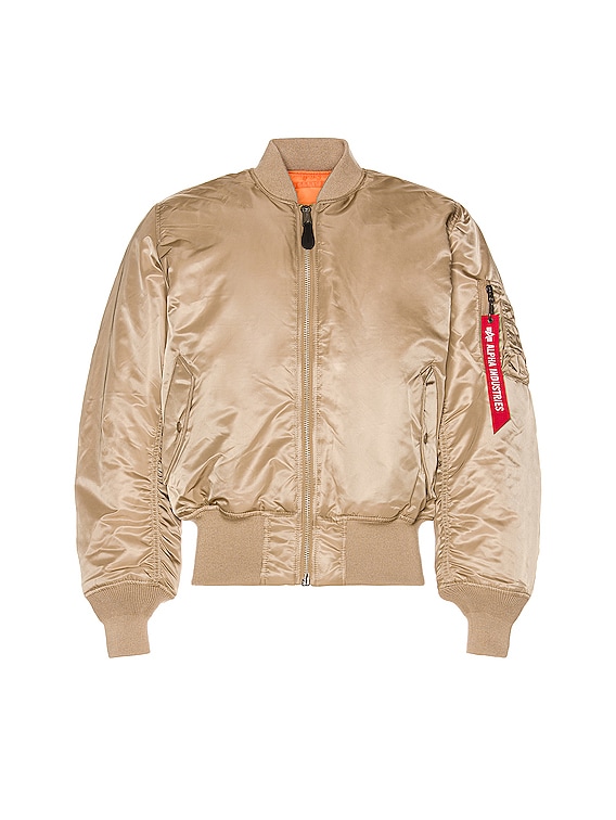 ALPHA INDUSTRIES MA-1 Bomber Jacket in Vintage Khaki | FWRD