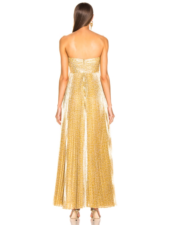 chinese dress ladies KILEY METALLIC GOLD GODDESS GOWN  MilaGrace Boutique
