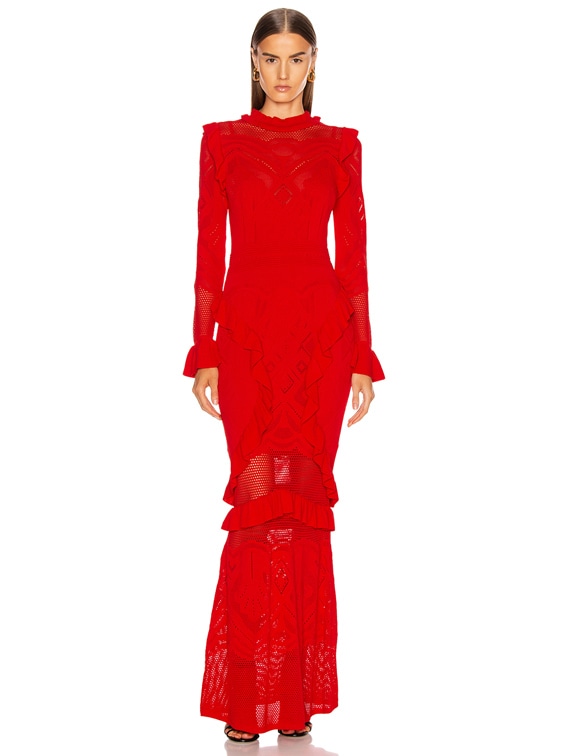 alexis red gown