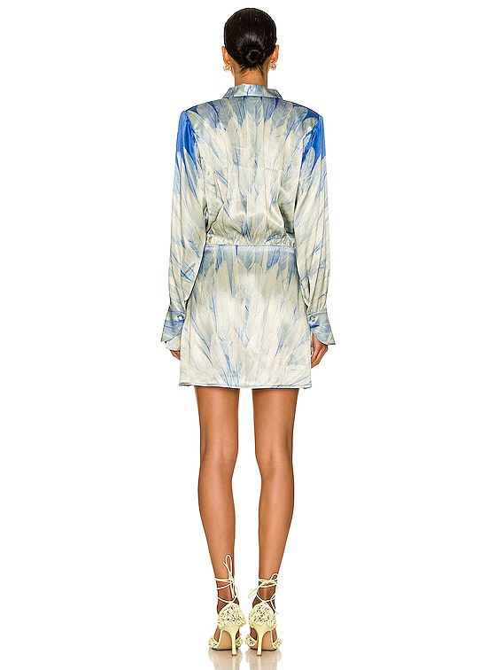 ganni blue feather dress 29. GANNI  Feather dress (38)  House of Share