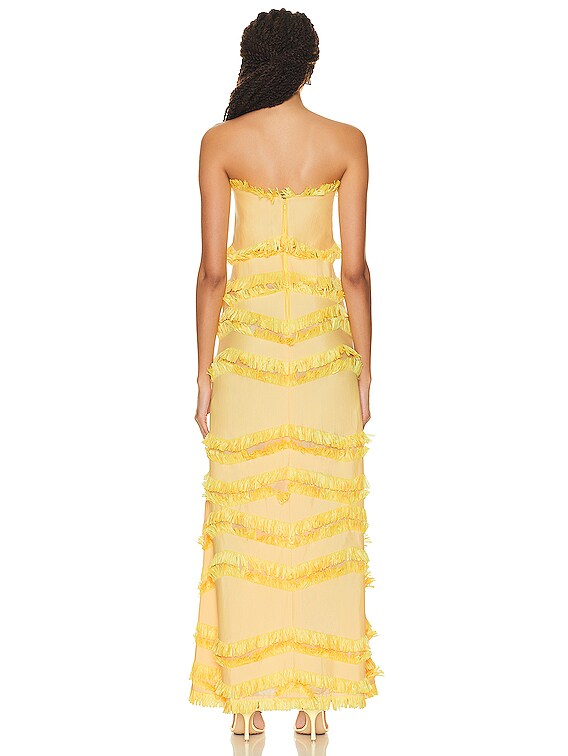Alexis Reeve Dress in Golden Raffia | FWRD