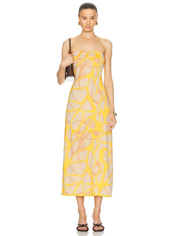 knee length dresses for ladies Ainslee Square Neck Midi Dress in Black