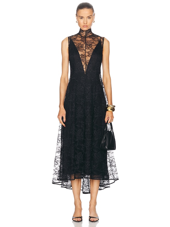 Alexis Rhiane Midi Dress in Black
