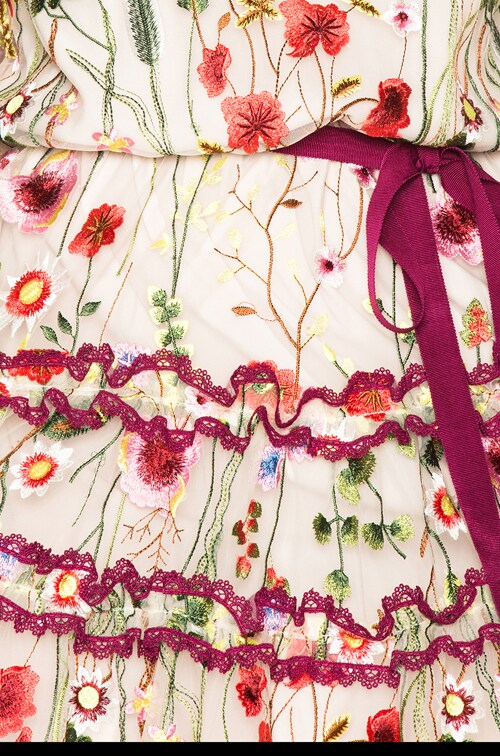 alexis adeline floral embroidered dress Alexis Ivory Floral Adeline Dress