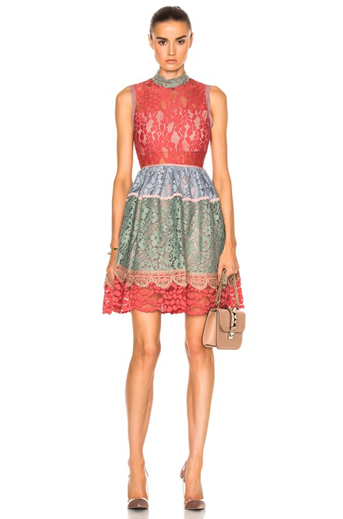 Alexis Vedette Dress in Multicolor Lace | FWRD