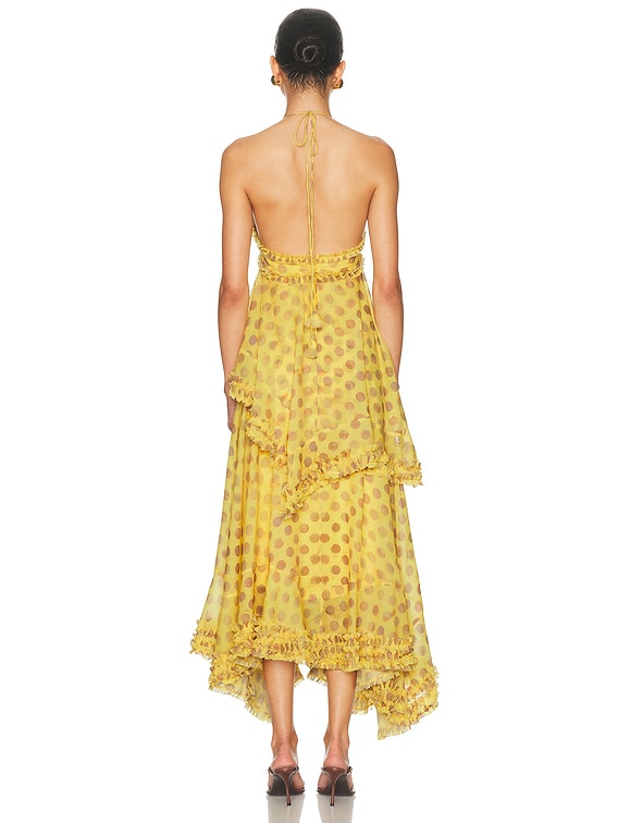 alexis midi dress line and dot Alexis Parma Dress