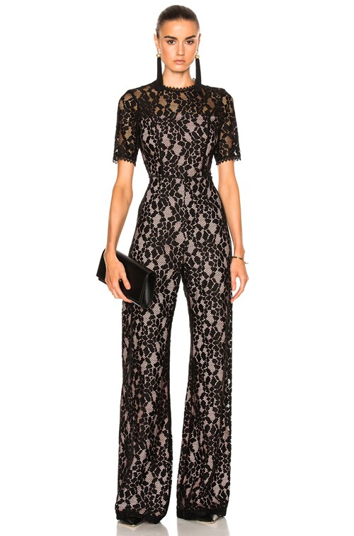 alexis black lace jumpsuit