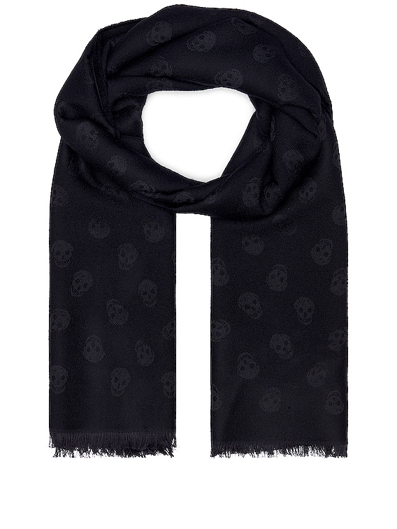 all-over skull print scarf