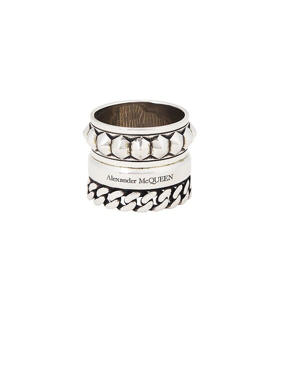 Alexander McQueen リング - Light Antique Silver | FWRD