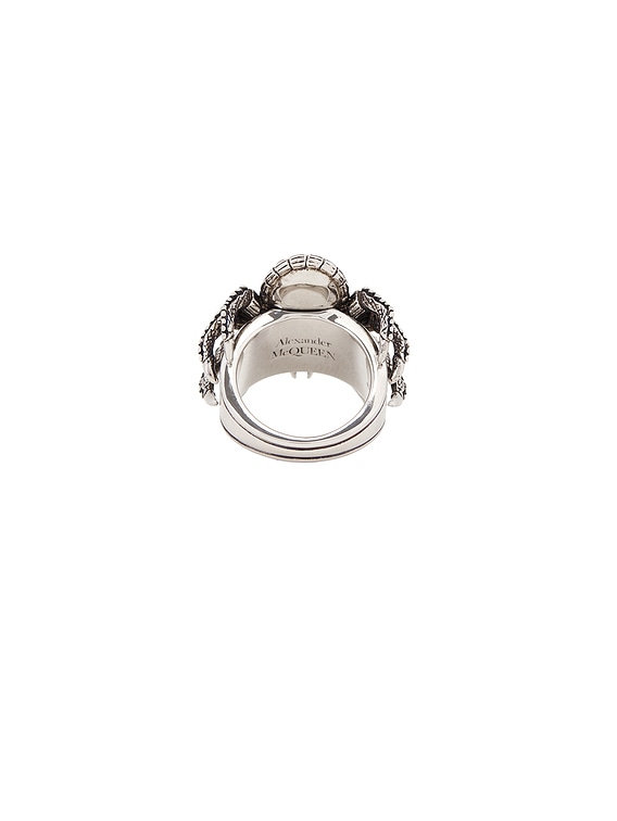 McQueen Spider Ring in Light Antique Silver FWRD