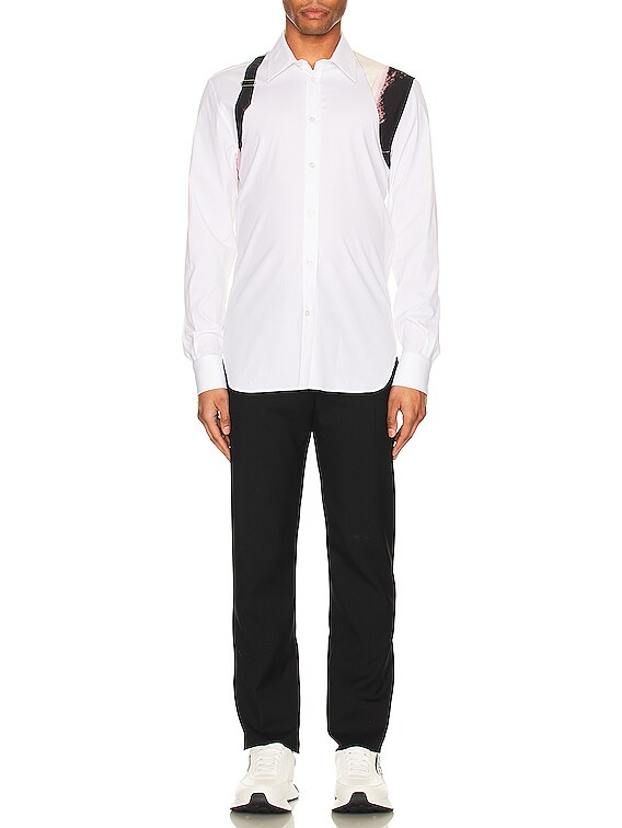 McQueen Printed Harness Shirt in White | FWRD
