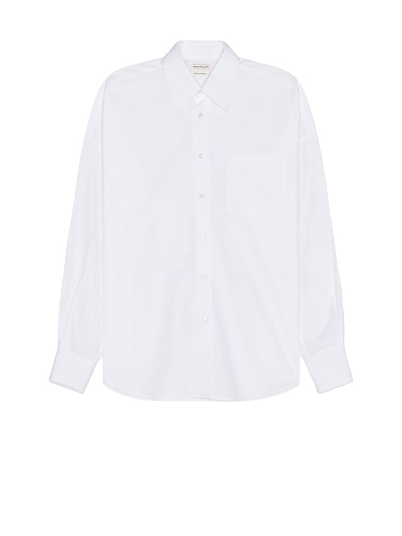 White Drop Shoulder Shirt