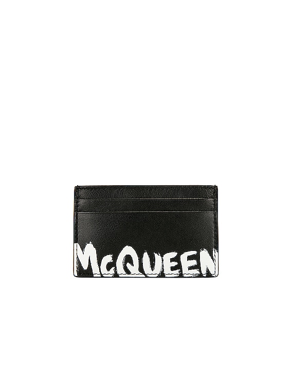 Alexander McQueen Card Holder in Black & White | FWRD