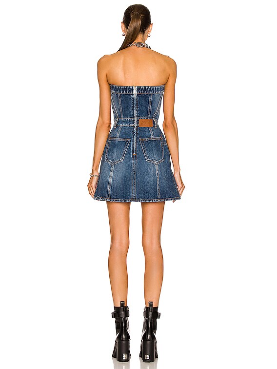 【Alexander McQueen】★fringe detail strapless minidress Alexander McQueen Alexander Mcqueen Denim Bustier Short