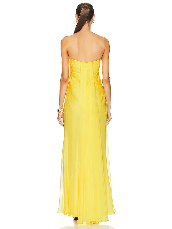 Alexander mcqueen 2024 yellow dress