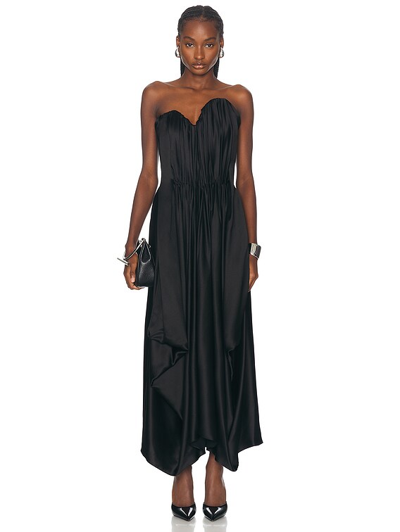 Alexander McQueen Strapless Maxi Dress in Black FWRD