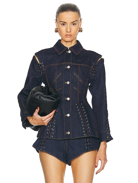 Alexander McQueen Denim Jacket in Dark Cold Wash FWRD