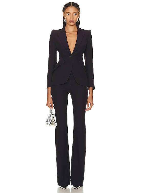 McQueen Single Button Blazer in Nighshade | FWRD