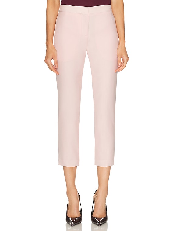 【関税&送料込】Alexander Mcqueen Pink Crepe Cigarette Pant McQueen Cigarette Trousers in Rose | FWRD