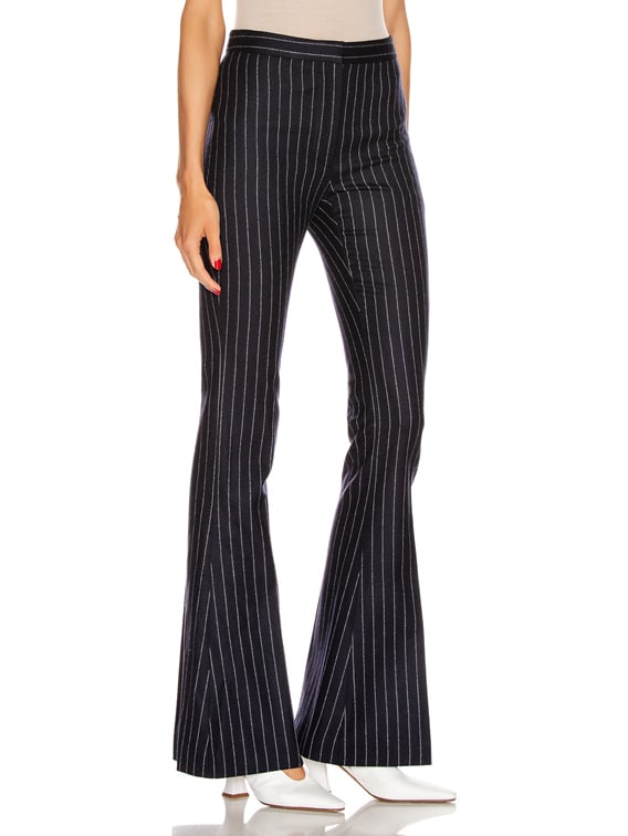 pinstripe flare pants