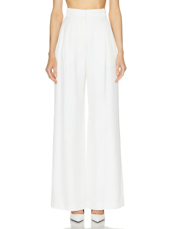 McQueen Twill Trouser in Ivory | FWRD McQueen Twill Trouser in Ivory | FWRD