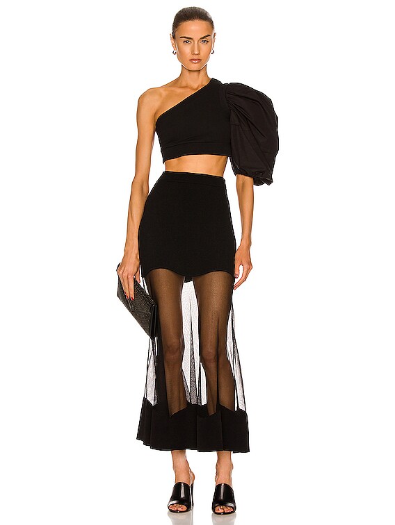 スカート alexander mcqueen FW24 SKIRT (802237QJACA 1000) Women's Designer Skirts | Midi & Mini Skirts | Alexander