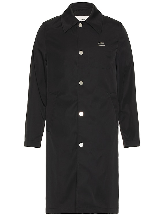 AMI Paris Raincoat in Black | FWRD