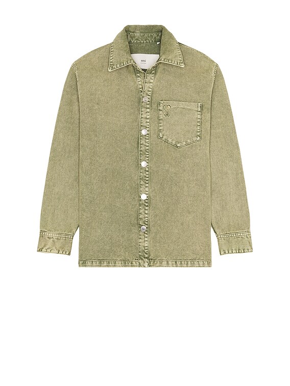 AMI Paris ADC Overshirt in Laurel | FWRD