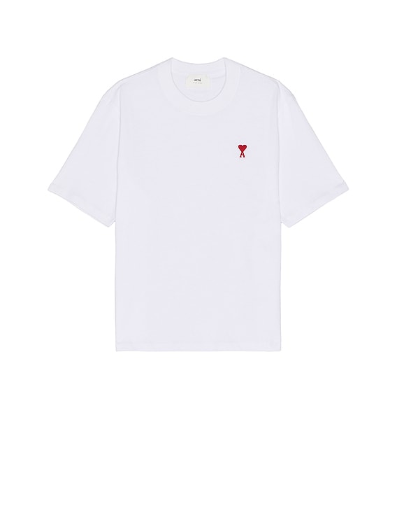 AMI Paris De Coeur T-Shirt in White | FWRD